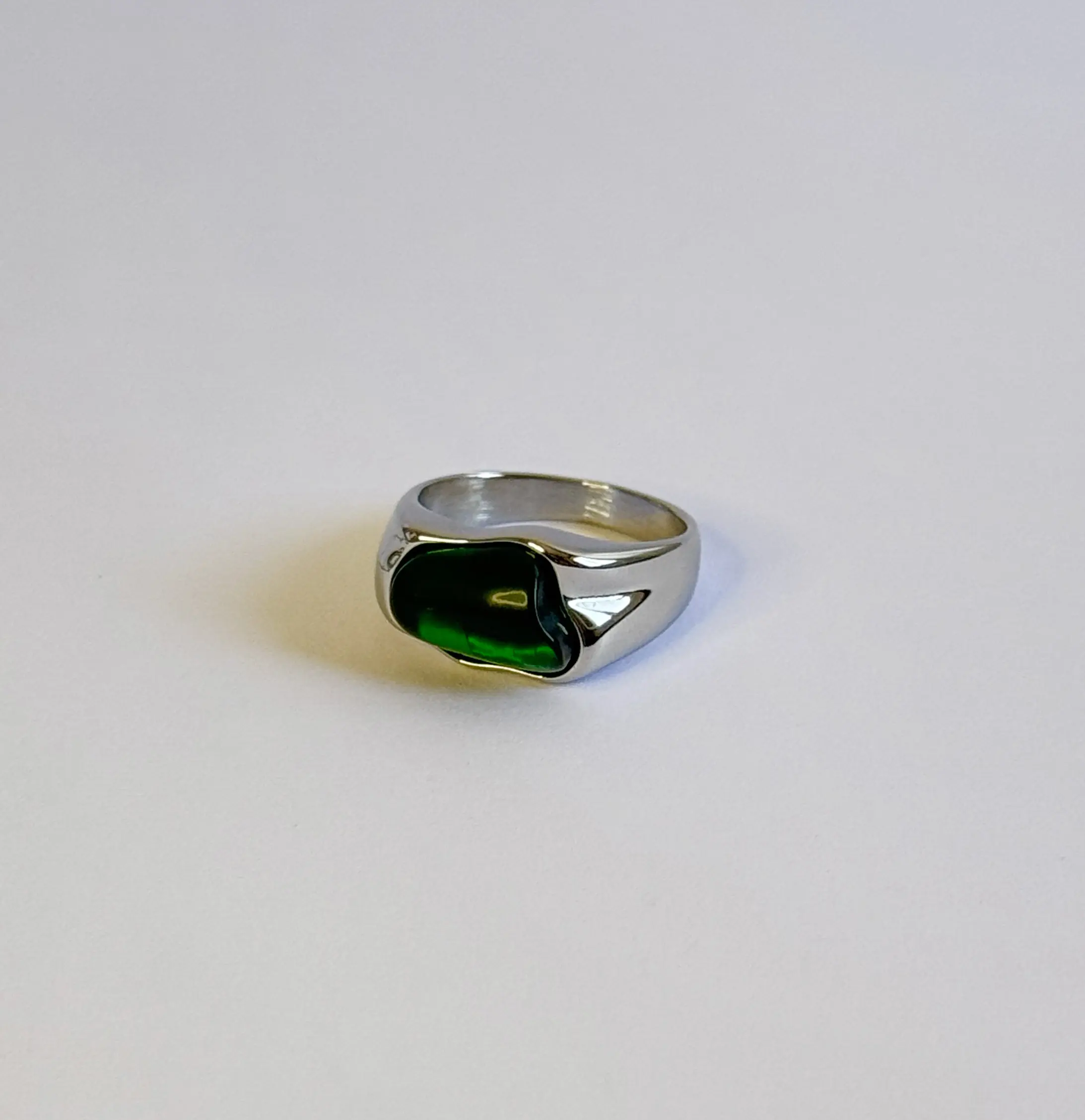 Bague Emerald Argentée